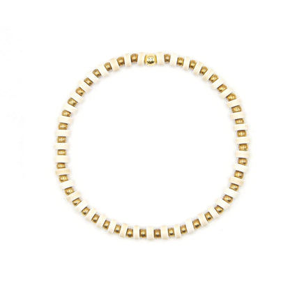 Temple Drill® White Howlite Bead Bracelet