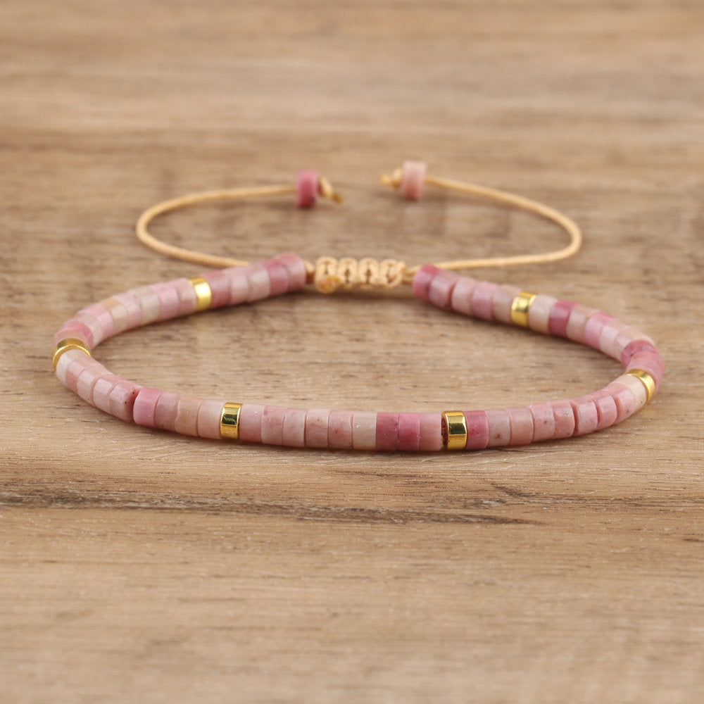 Braided Tibetan-Inspired Narrow Cuff Bracelet in Silver and Gold