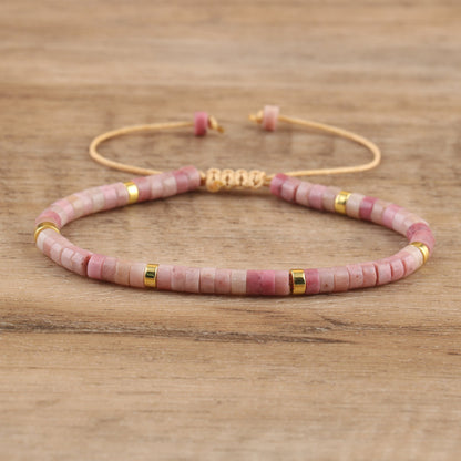 Braided Tibetan-Inspired Narrow Cuff Bracelet in Silver and Gold