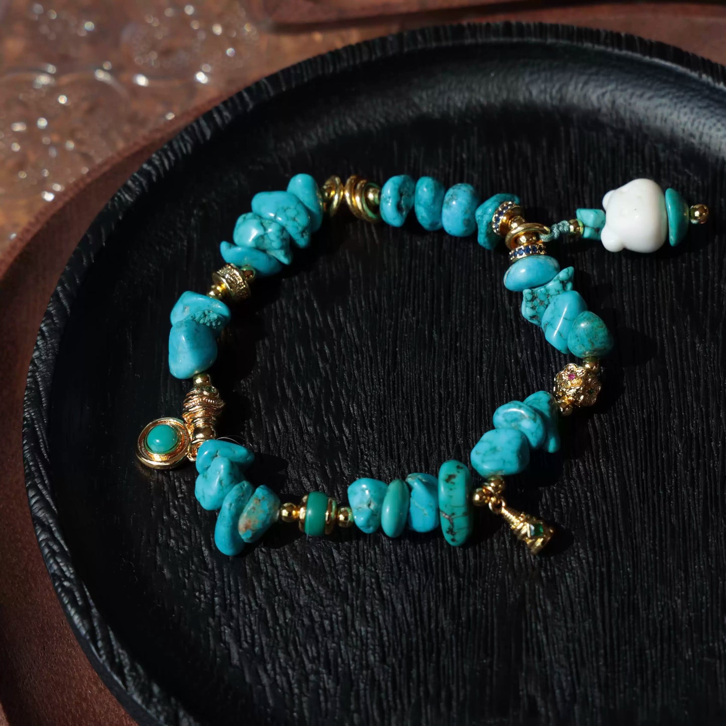 Funky Punky® Tibetan Agarwood & Deer Antler Bead Bracelet