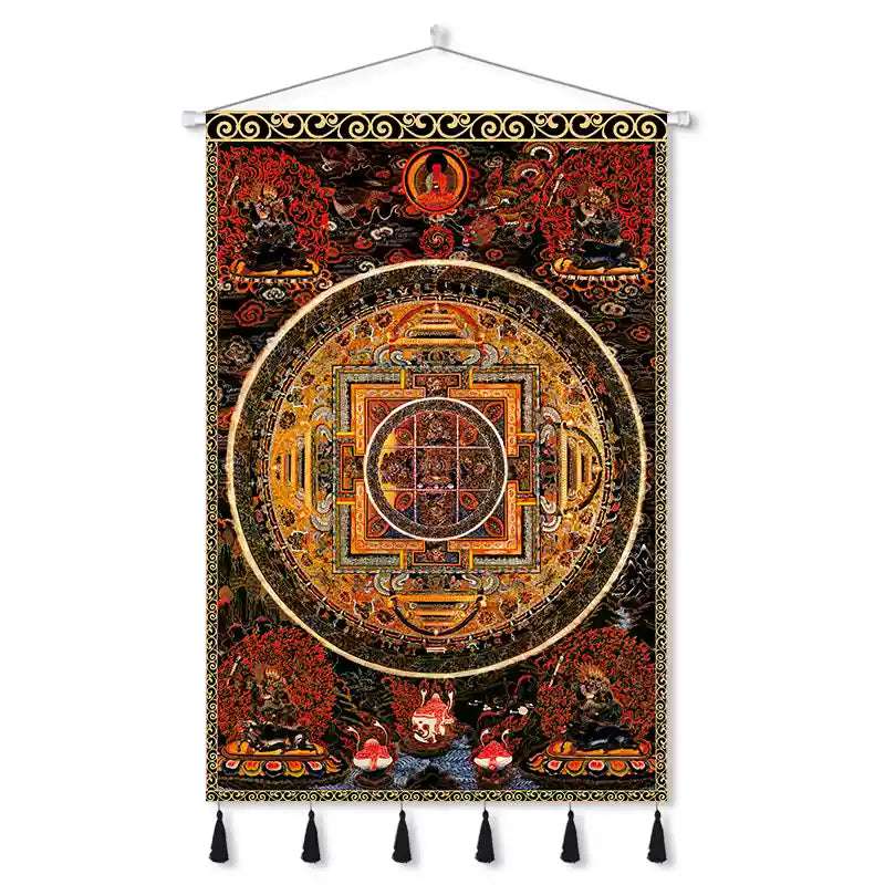 Tibetan Thangka Wall Hangings – Sacred Mandala Tapestries for Spiritual Growth and Blessings