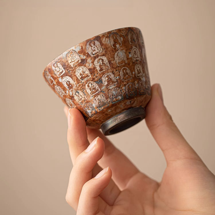 Zen Tea Cup – Ten Thousand Buddhas Silver-Gilded Master Cup