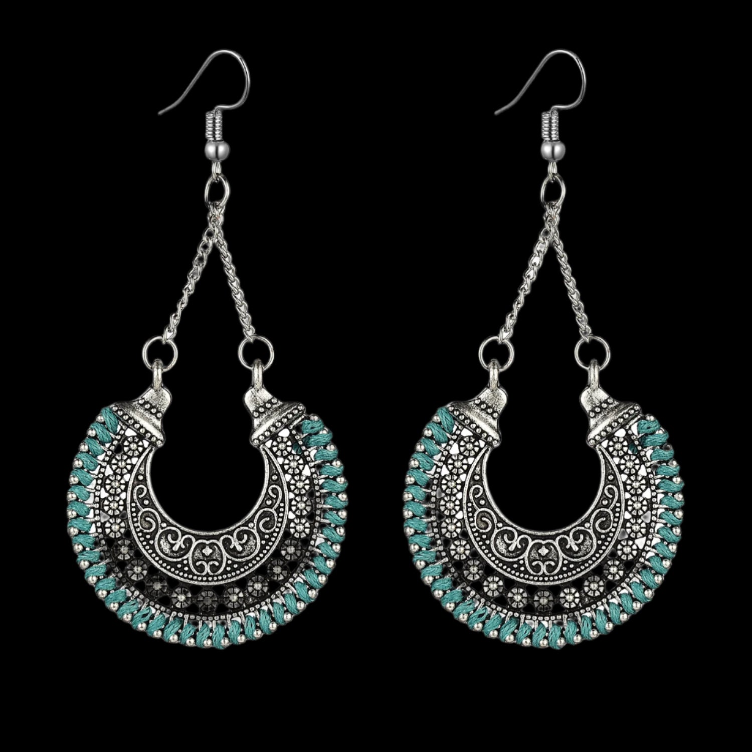 Handcrafted Tibetan Wire-Wrapped Earrings – Traditional Beauty and Spiritual Symbolism