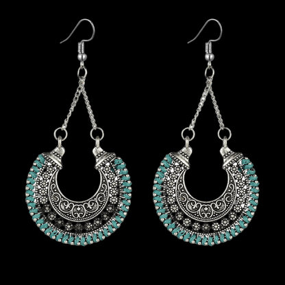 Handcrafted Tibetan Wire-Wrapped Earrings – Traditional Beauty and Spiritual Symbolism