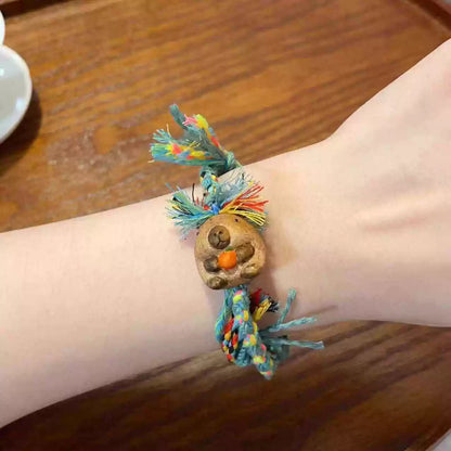 Funky Punky® Tibetan Knot Bracelet with Carved Capybara Charm