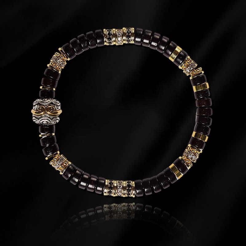 Tibetan Black Coconut Wood Buddhist Bracelet